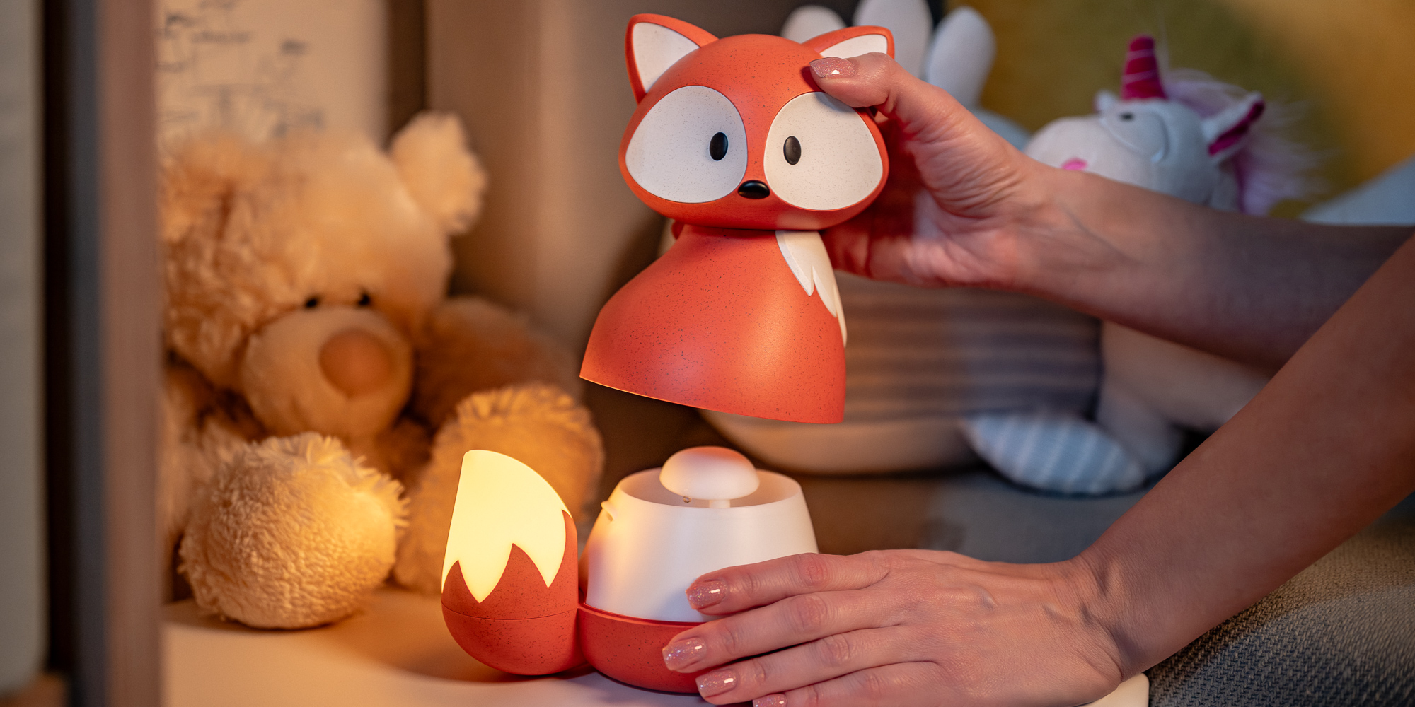 width=100% Dyfuzor zapachowy dla dzieci Humanas Dream Fox - rudy